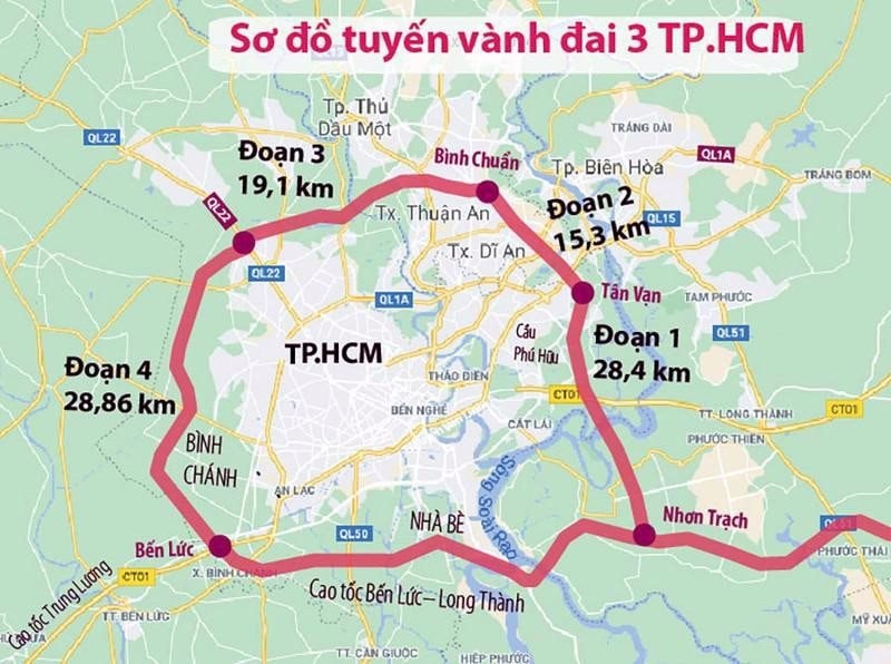 Vành đai 3 đoạn qua Củ Chi, Hóc Môn, Bình Chánh (Tp.HCM) dự kiến thông xe kỹ thuật trước ngày 30/4/2026- Ảnh 1.