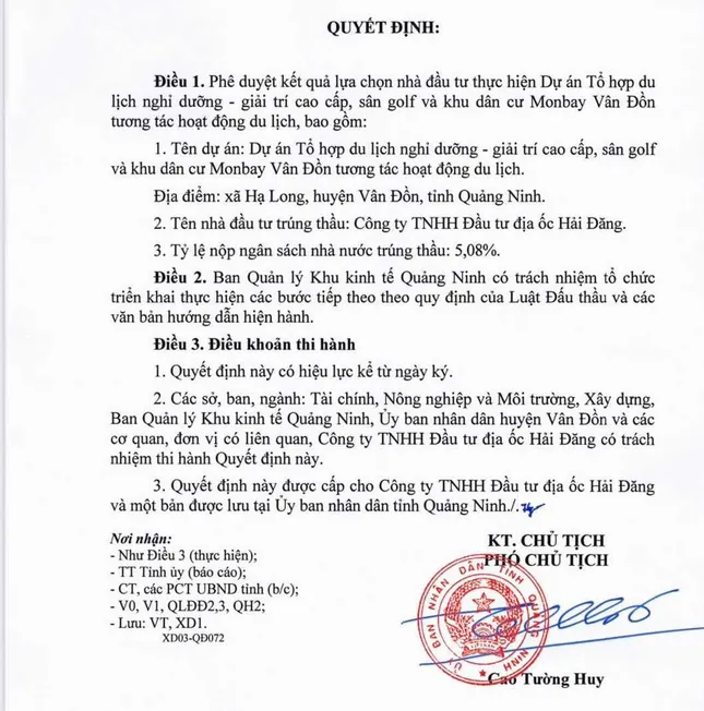 Lộ diện nhà đầu tư 'siêu' dự án đô thị nghỉ dưỡng tỷ đô tại Vân Đồn- Ảnh 2. Lộ diện nhà đầu tư 'siêu' dự án đô thị nghỉ dưỡng tỷ đô tại Vân Đồn- Ảnh 2.